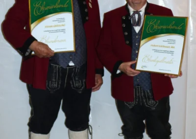 Ehrenobmann Stefan Grässling, Ehrenkapellmeister Hubert Ecklbauer